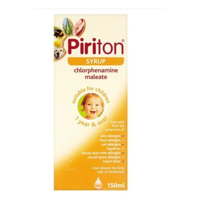Piriton Hayfever and Allergy Relief Syrup 150ml Piriton Hayfever and Allergy Relief Syrup 150ml